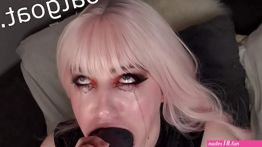 E Girl Deepthroats Huge Bad Dragon Dildo And Cries Black Tears