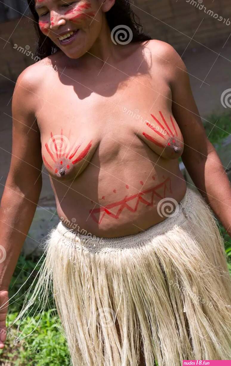 Amazon Indian Woman-hunter Living Near Manaus in the Amazonas St Editorial Stock Image