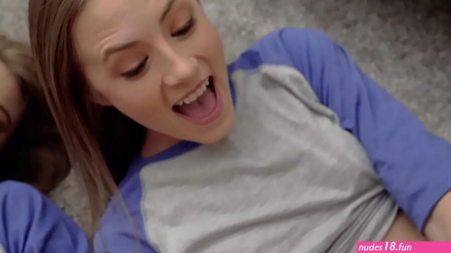 Petite teens on Summer camp fuck in a threesome