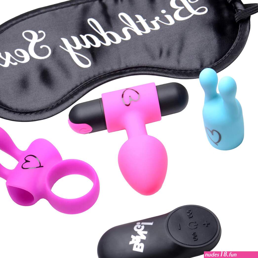 BANG! Birthday Sex Kit With Remote Control Bullet Vibrator 3 Silicone Attachments Blindfold