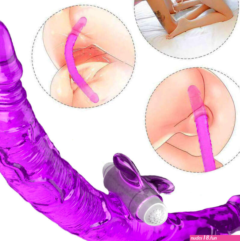 Double-Ended-Jelly-Dildo-Long-Dong-Vibrating-Anal-Men Women-Lesbian-Sex-Plug-Toy