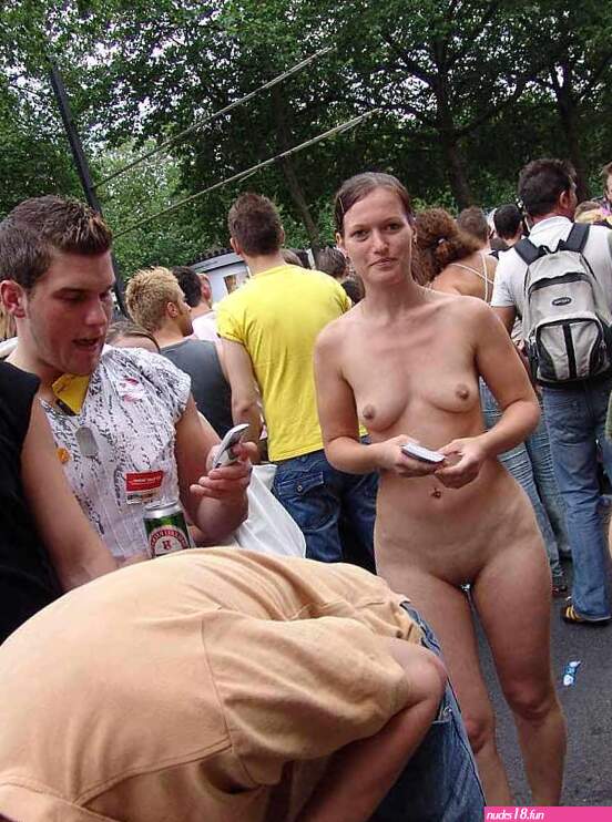 File:Nude woman hands out flyer at Loveparade 2008.jpg