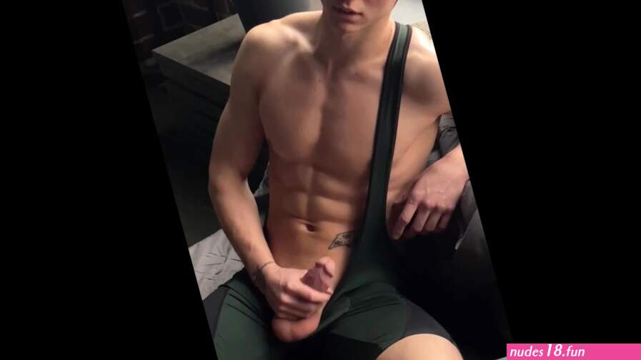 Relax wrestler jerking off cock