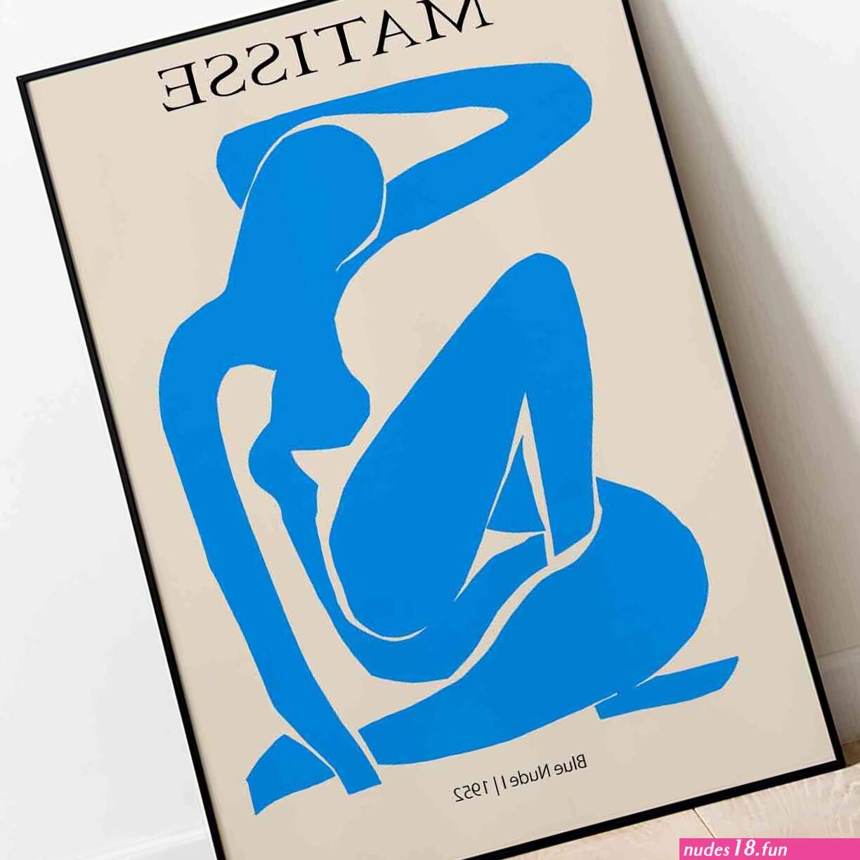 Henri Matisse Exhibition Poster Art- Blue Nude I 1952 Modern Painting Abstract Art Print Colorful Poster Print Printable Wall Art