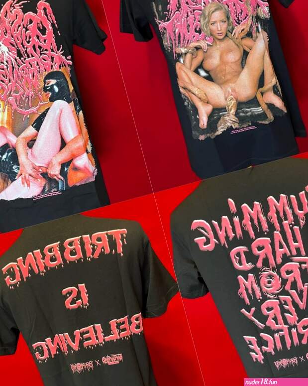 Fat Tub of Lard Records Side Store Official Lesbian Tribbing Squirt The 6 EP series Cover Art Shirts!!!
