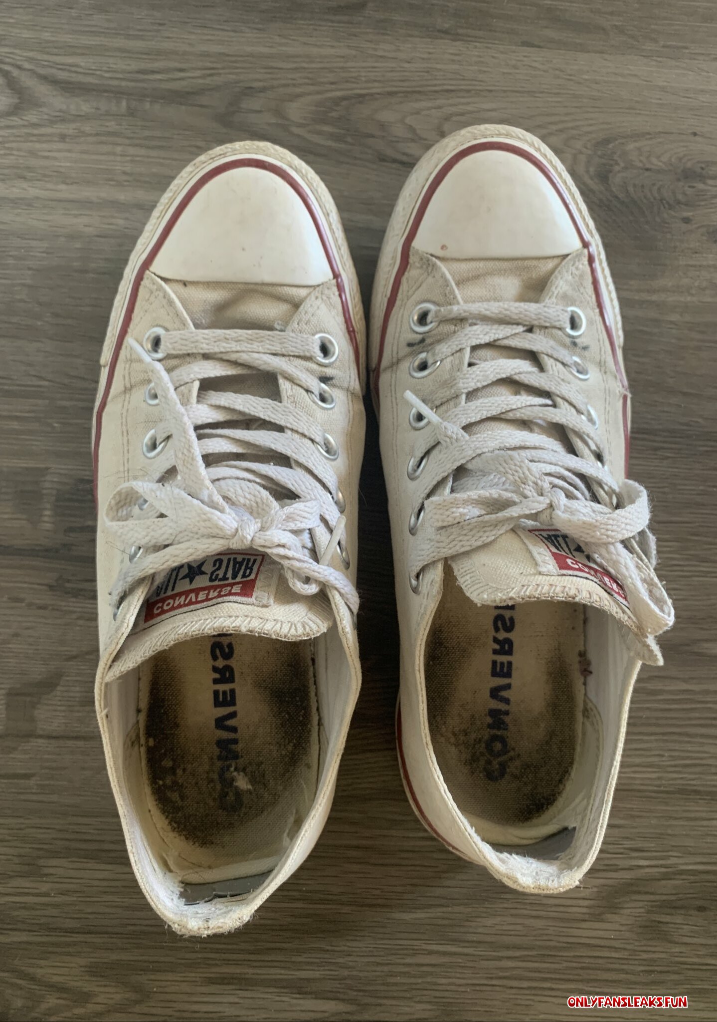 eva de vil dirty old worn sneakers