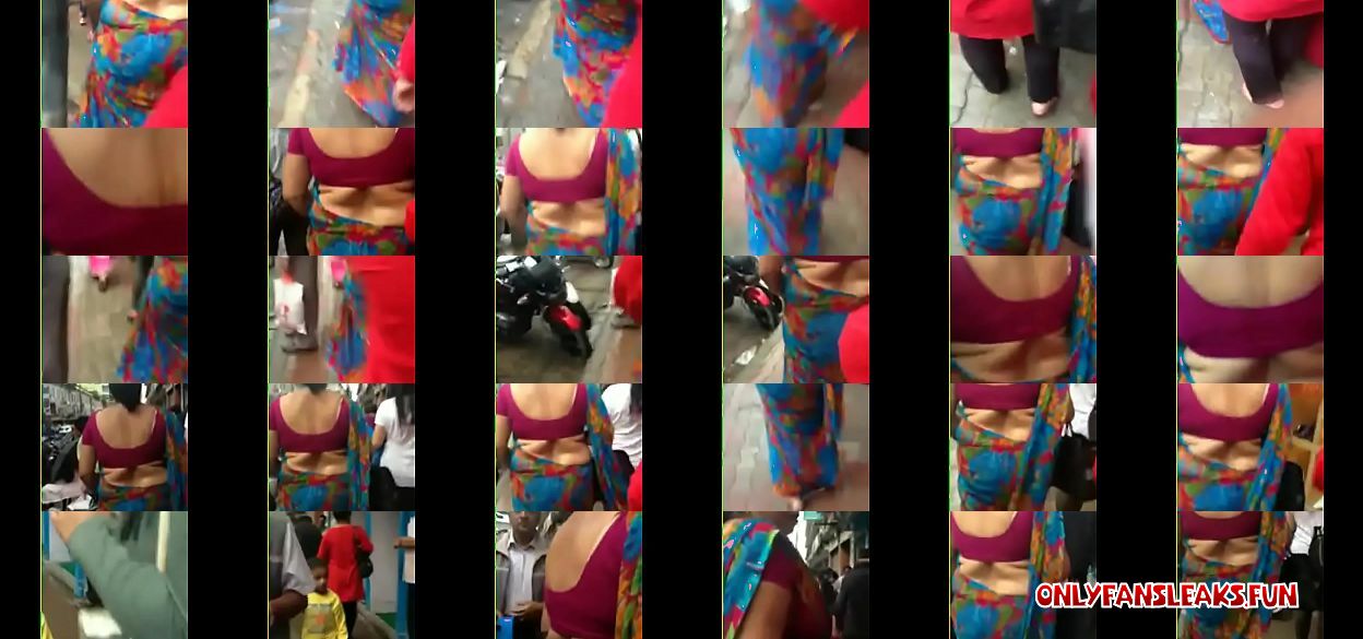 black saree thick aunty backside