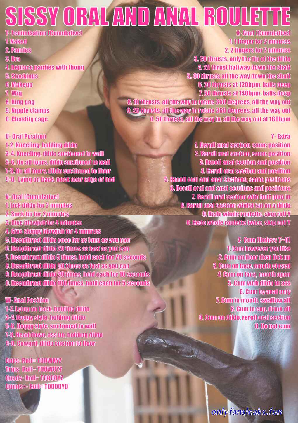 anal sissy swallow