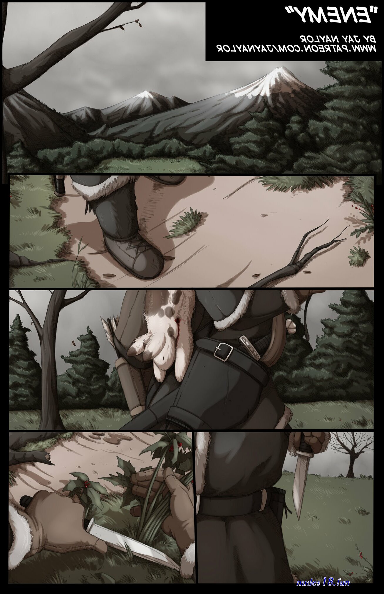 human on furry porn comic