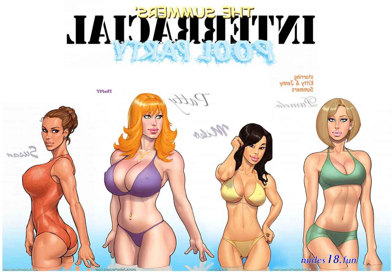 nude pool party porn comic