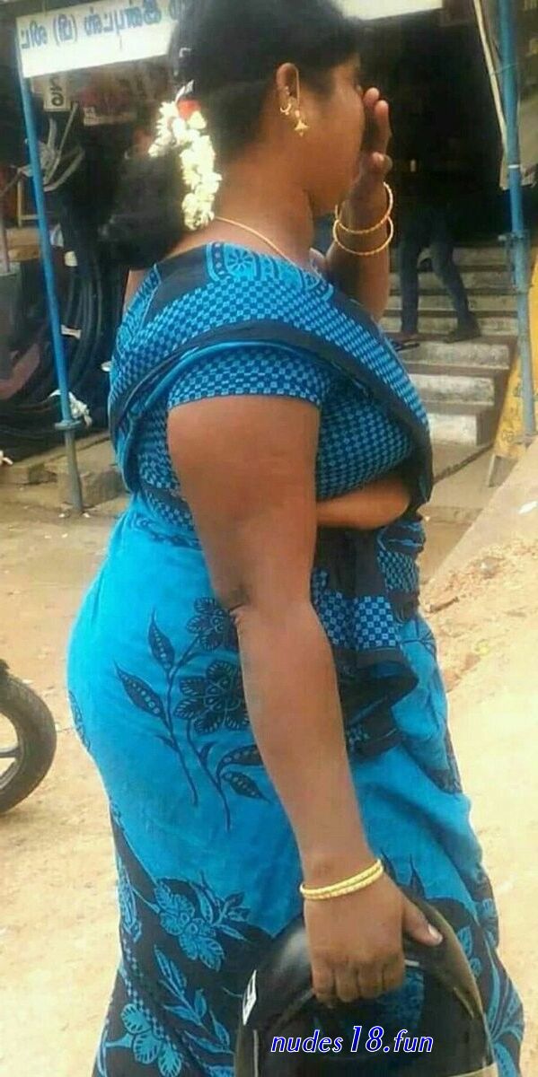 aunty saree side big boob