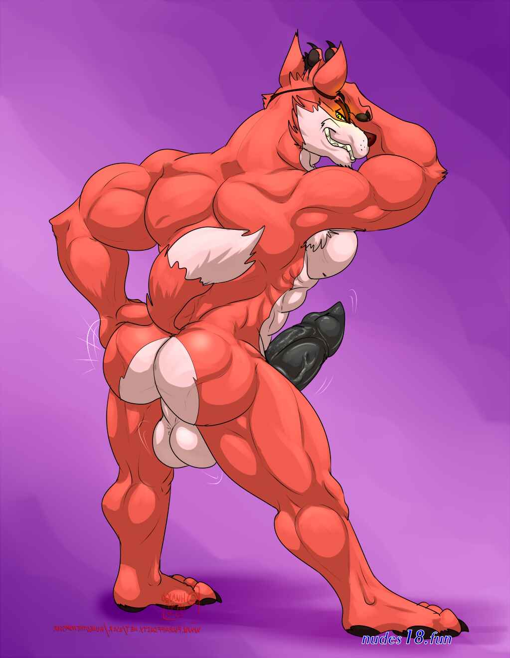 fnaf foxy male buff naked