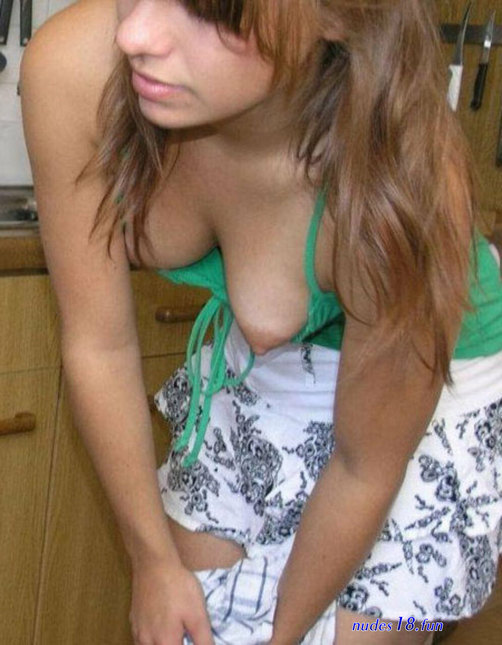 celeb no bra down blouse.com