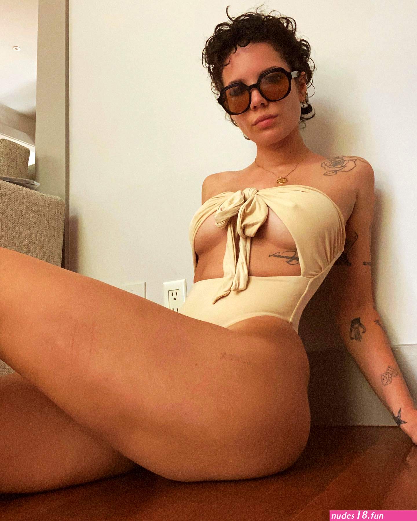 Halseys Nude Swimsuit