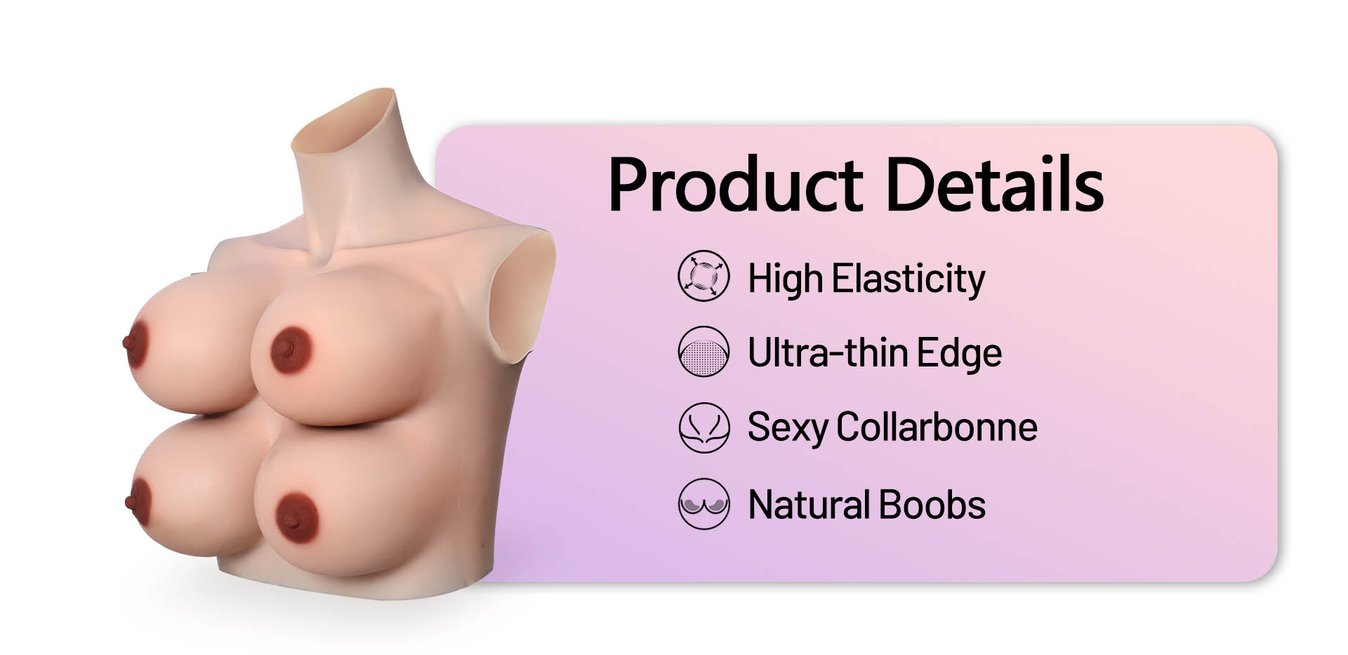E Cup Silicone Four Breast Forms