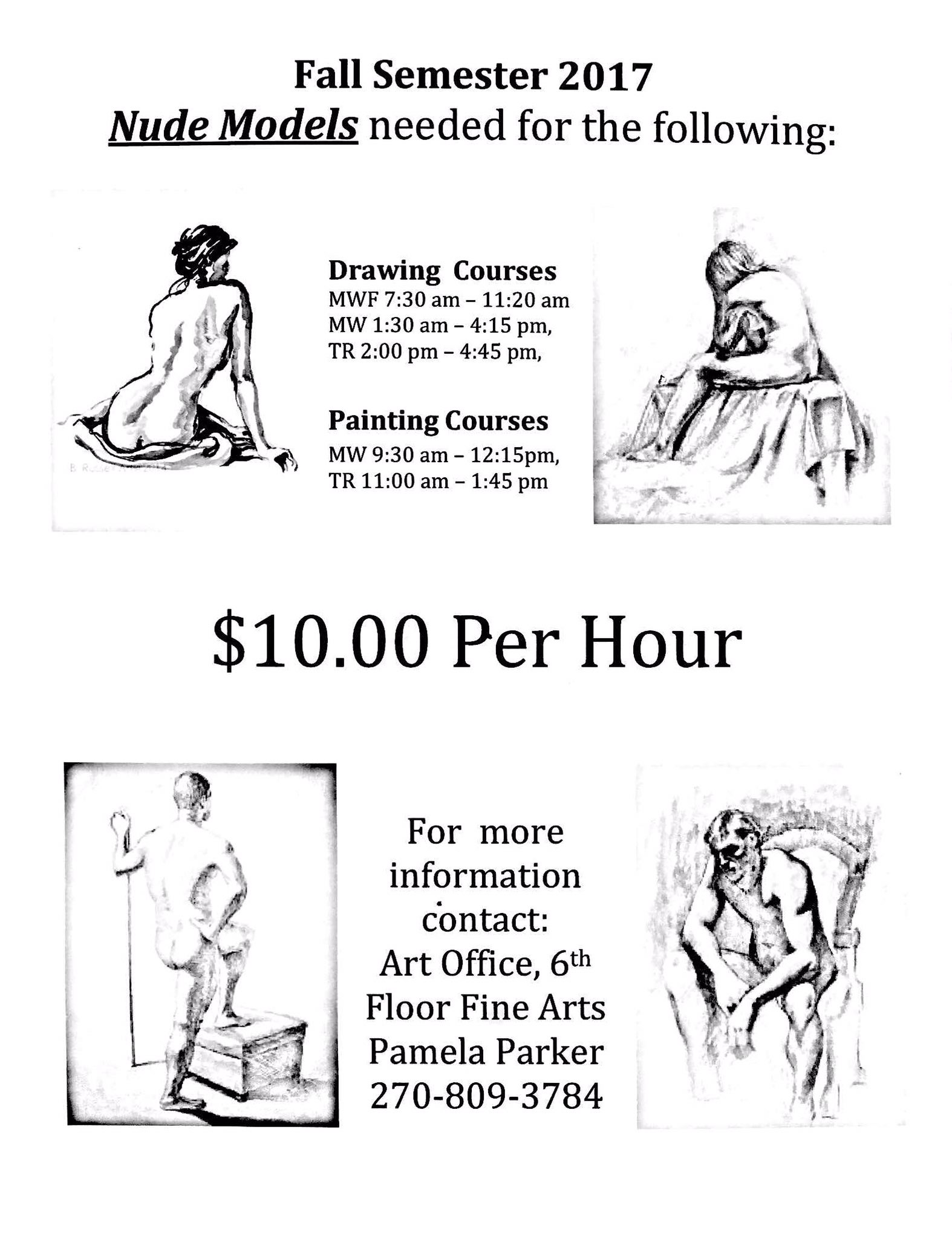 MSU Art Design KY on X: Are you cool w being nude need some extra cash 4 school? Be a model for the Fall Semester! Non-AD majors are encouraged to