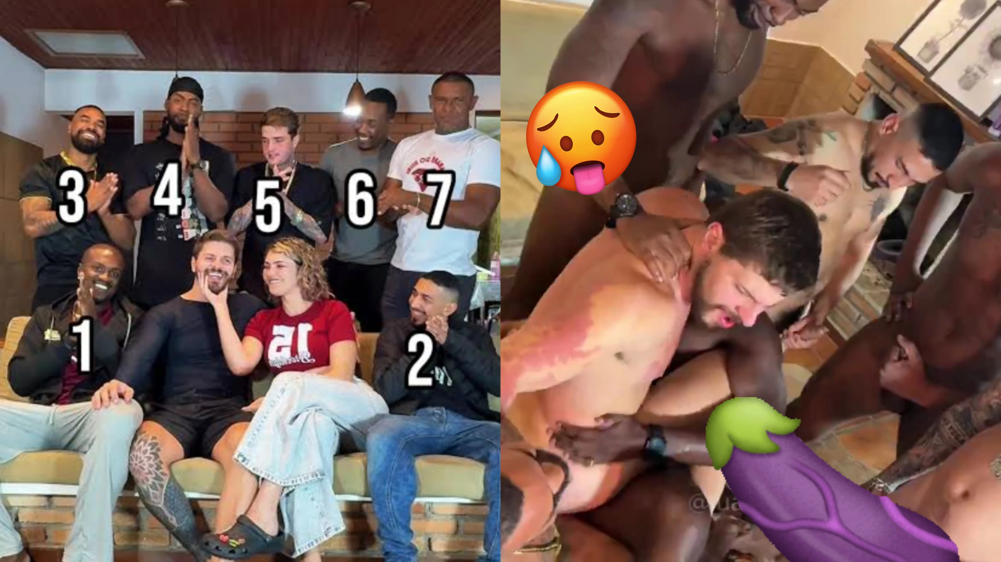 Luar Casal Esposa libera o marido pra 7 homens incluindo Erick Diaz é deixa ele realizado!