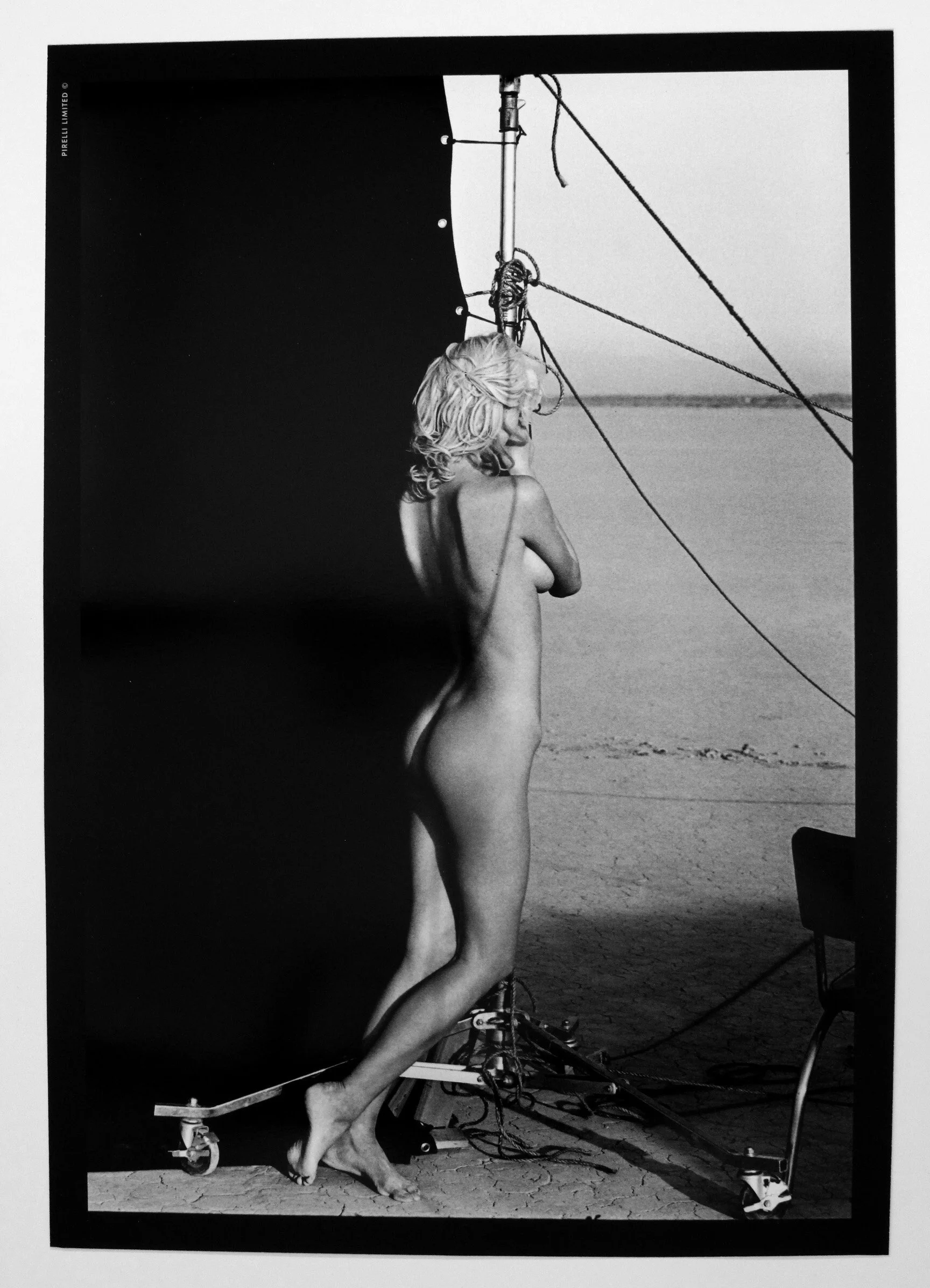 PETER LINDBERGH Large Pirelli Calendar Nude Art Photographic Image of Model Eva Herzigova Ready for Framing.