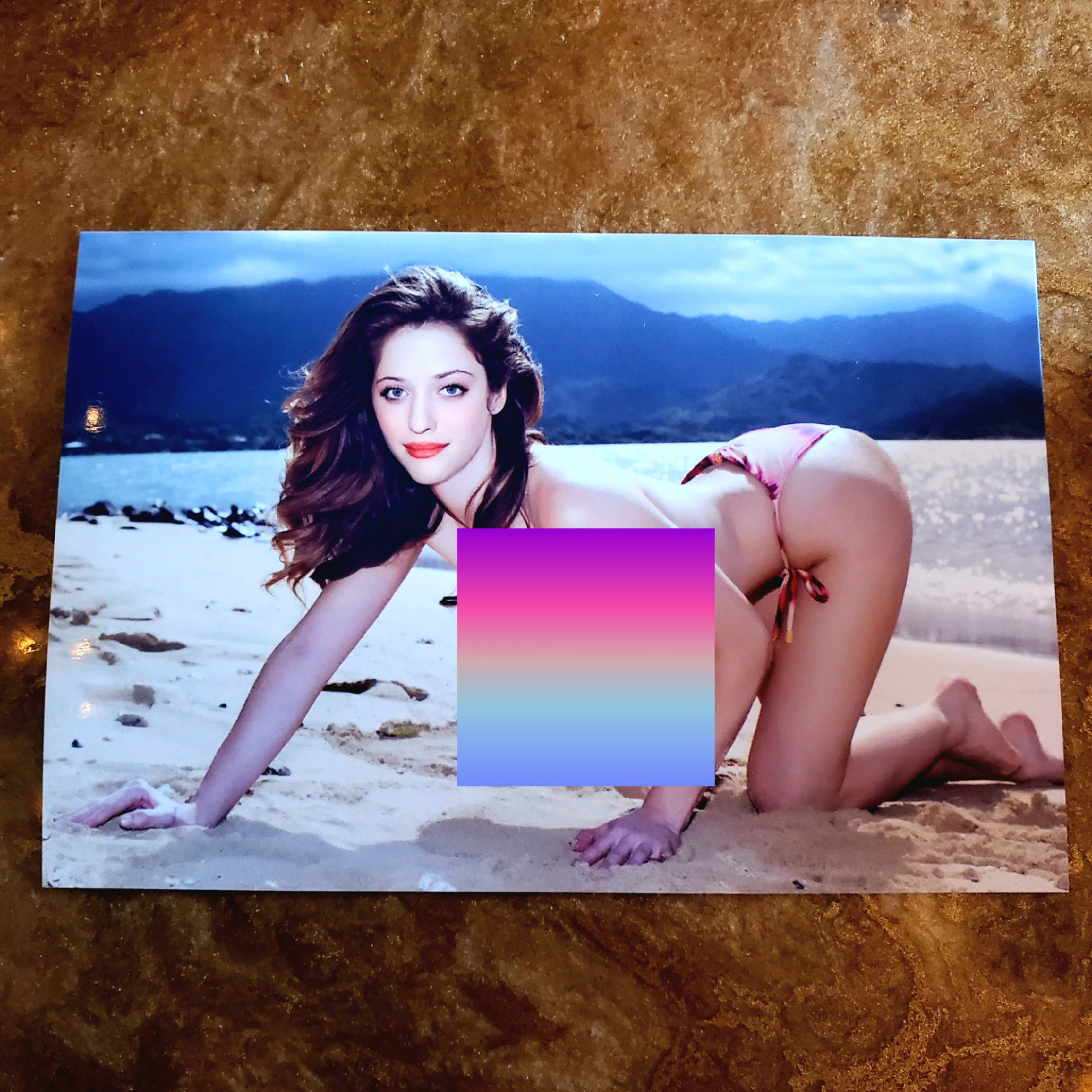 Glossy 4x6 Nude Model Kat Dennings Topless Fine Art Fashion Photography