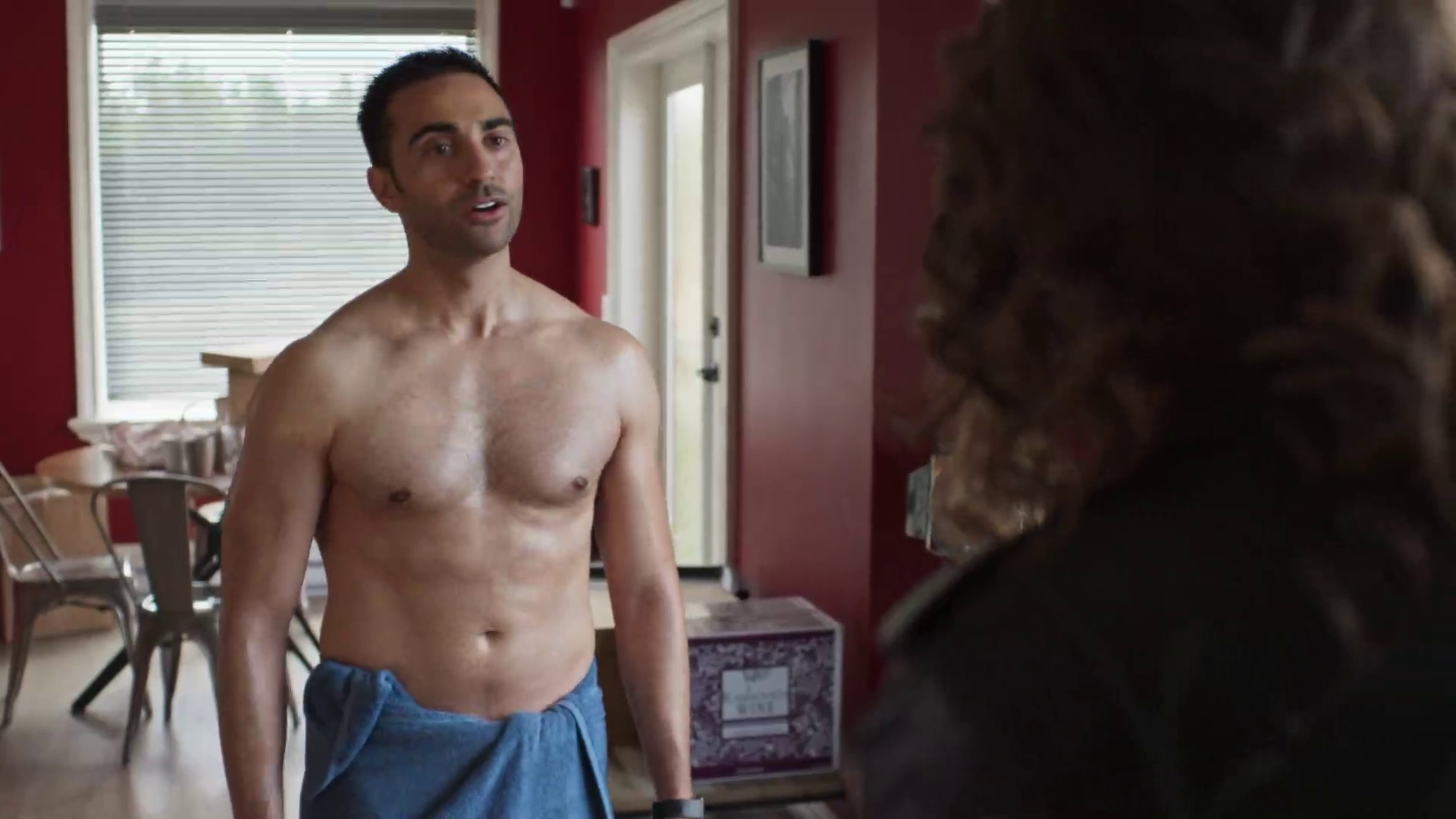 ausCAPS: Lee Majdoub shirtless in You Me Her 5-03 Squonk Happens