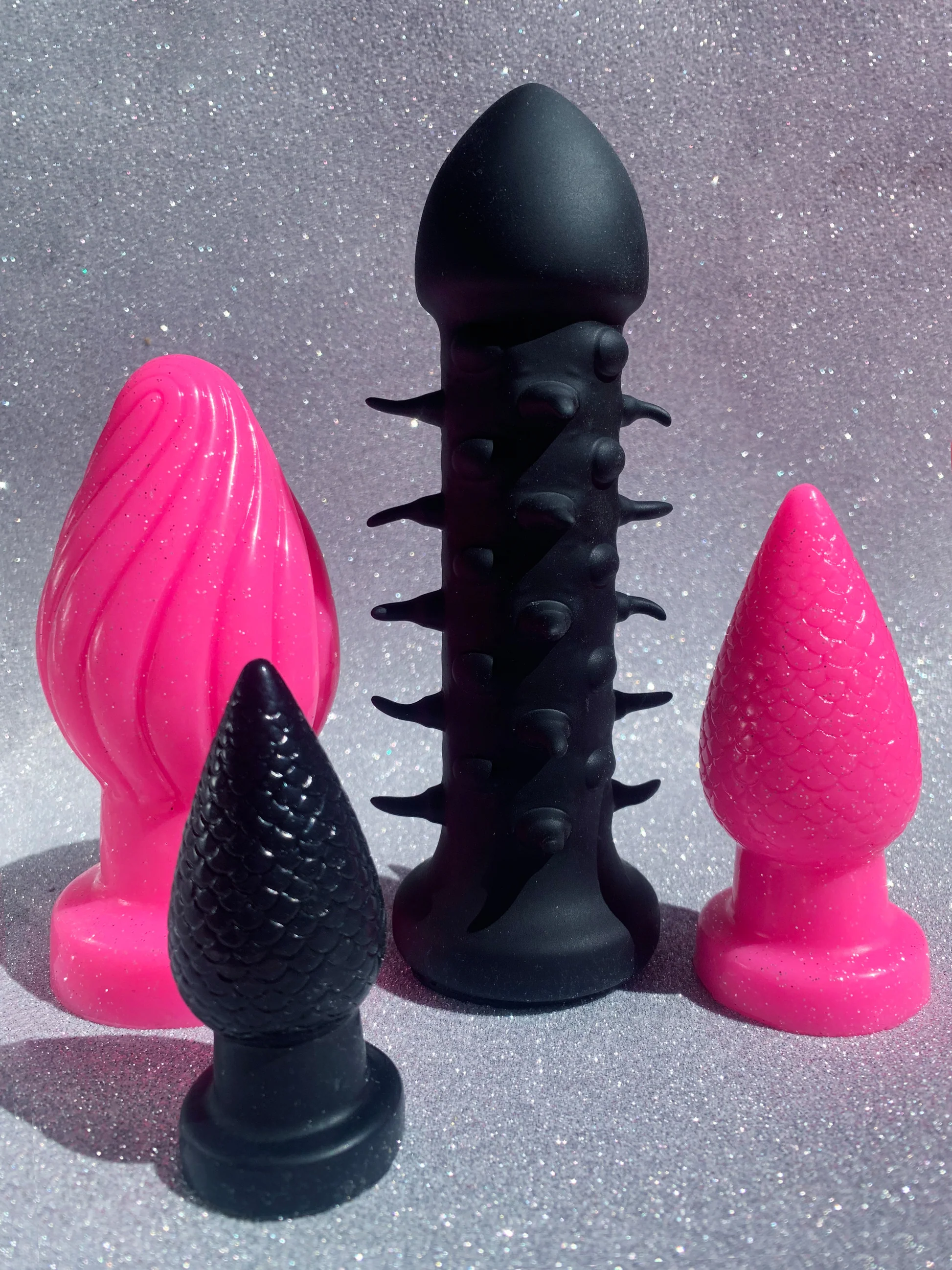 Black Spiked BDSM Dildo SLXL