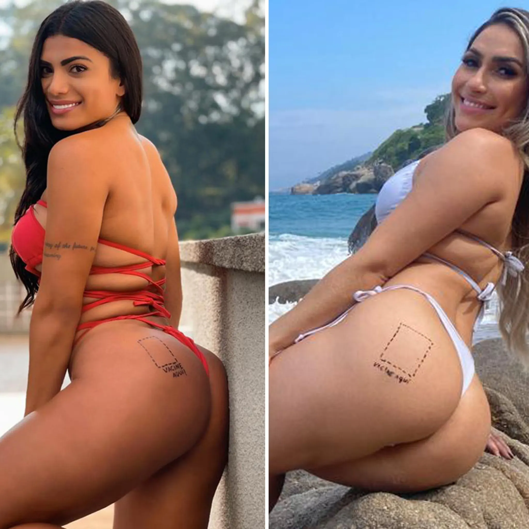 Brazils Miss Bumbum Contestants Get Vaccinate Here Ink on Their Butts