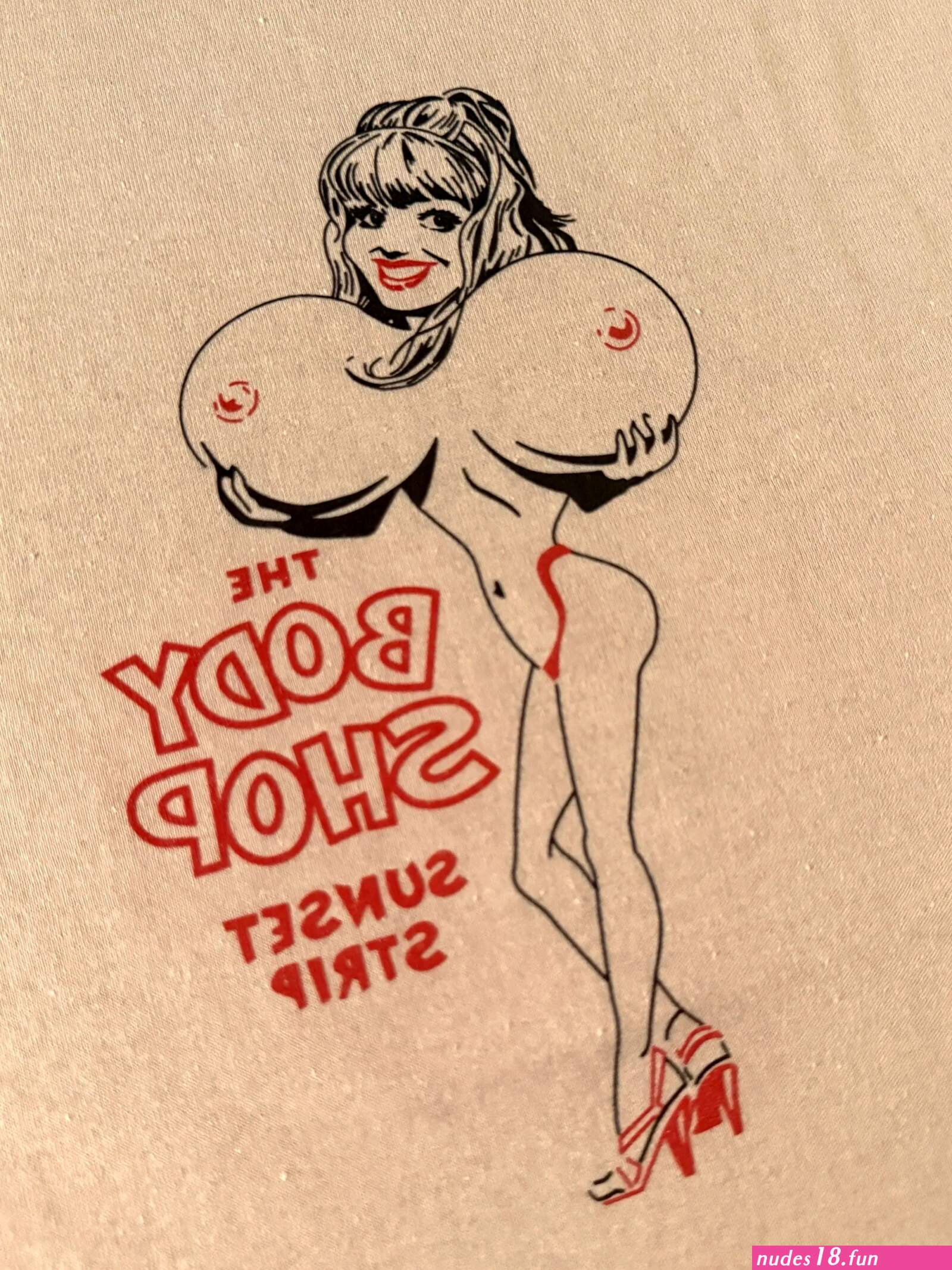 Vintage The Body Shop Sunset Strip Vintage Shirt Big Boobs Nude Porn