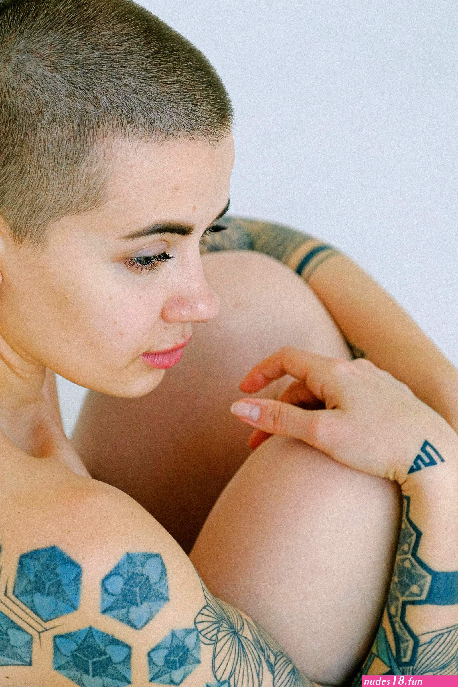 Topless Woman With Tattoo On Her Right Arm Free Stock Photo